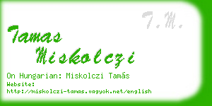 tamas miskolczi business card